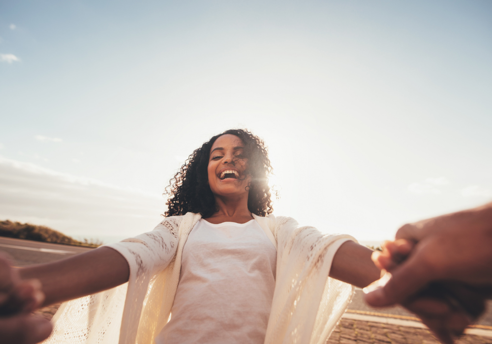 african american woman laughing 